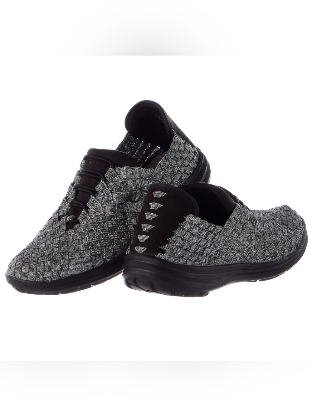 bernie mev. Gray Woven Slip-On Loafers